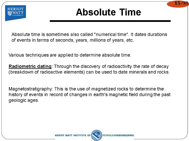 Absolute time is sometimes also called 